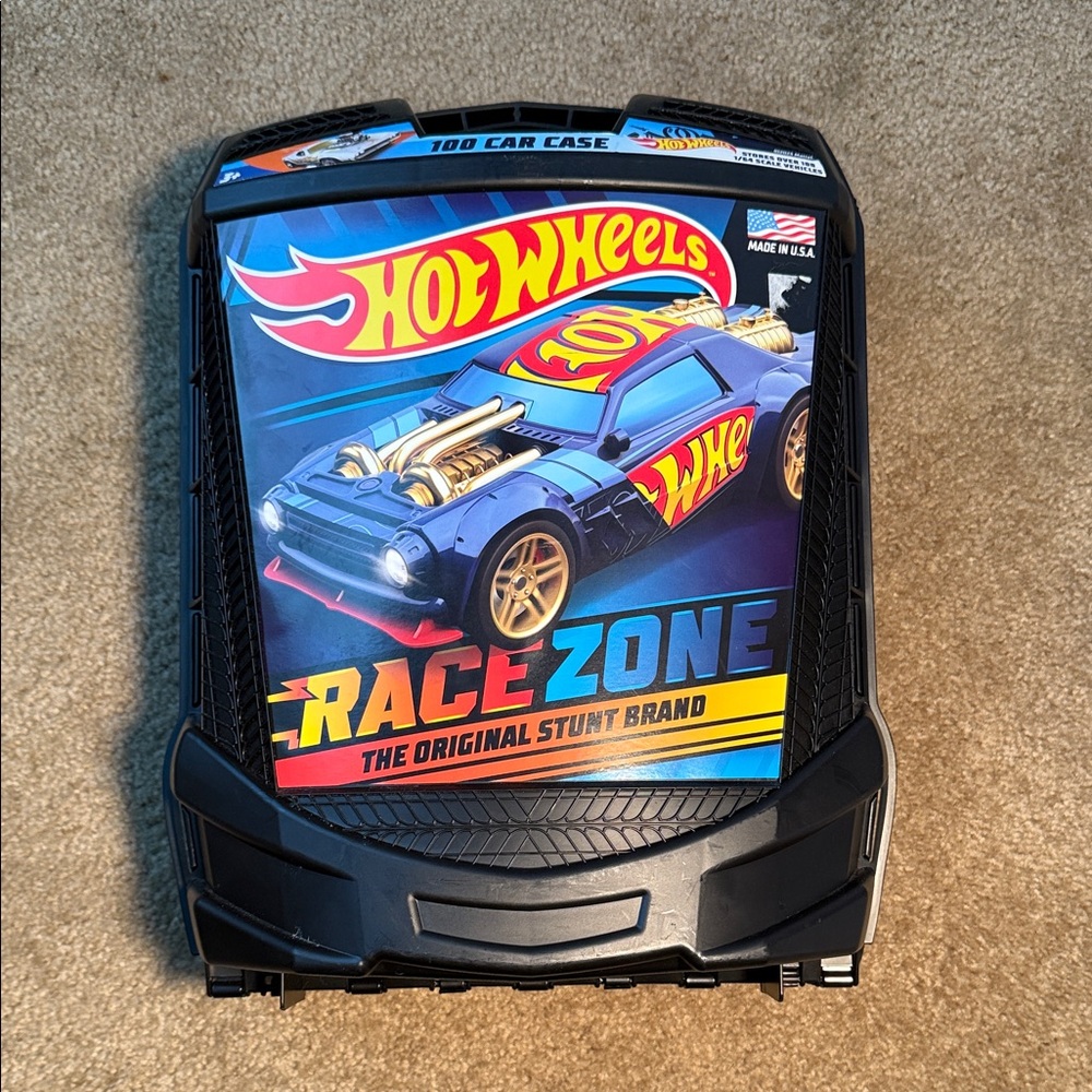 Hot Wheels Race Zone Car Case - Black and Blue
